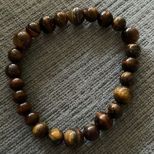 Tiger’s Eye Handmade Stretch Bracelet – Unisex Size 7.75”- New